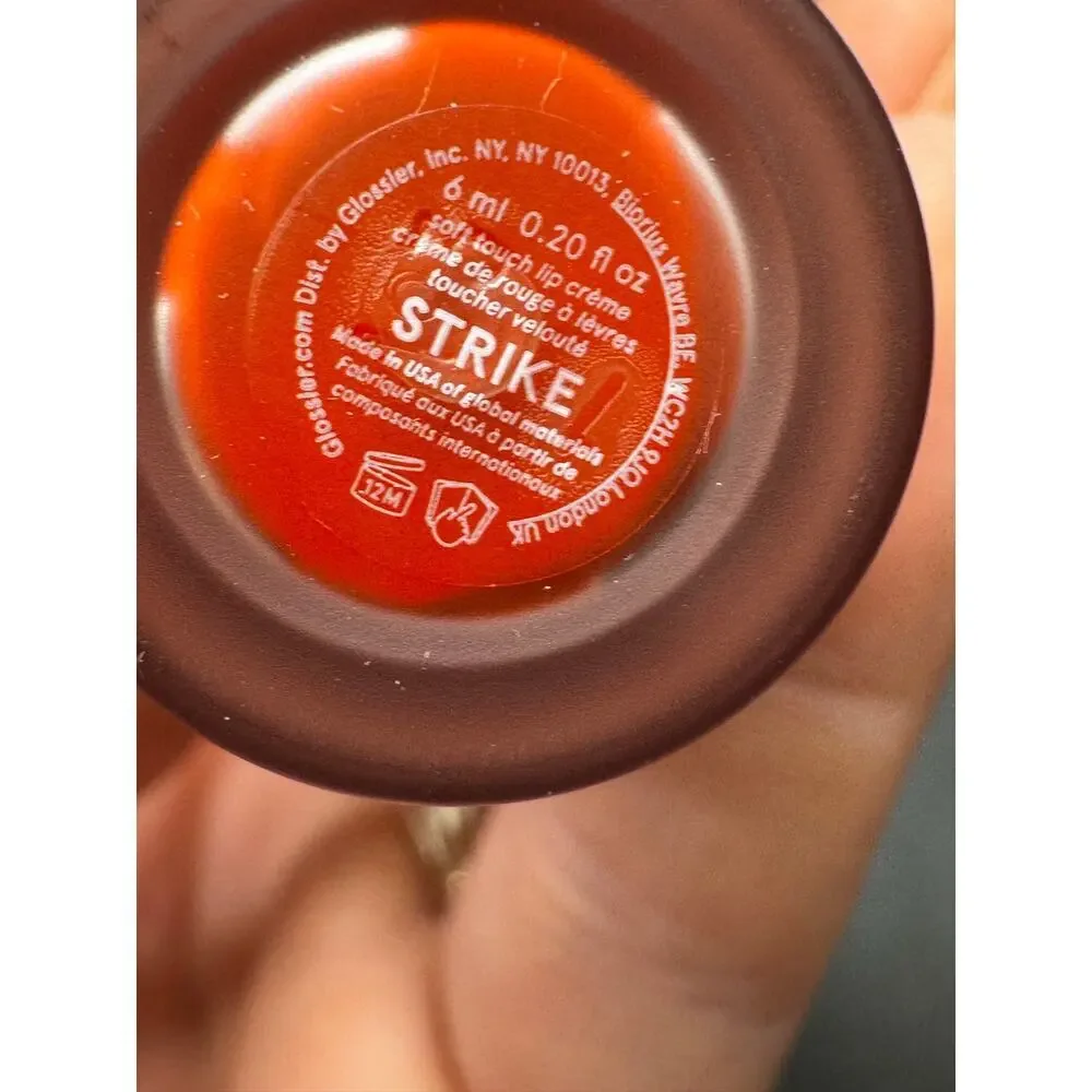 NWT glossier g suit soft touch lip creme in color strike